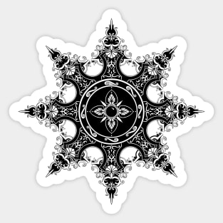 Antique I - Baroque, Black and White  - Sunweaver Sticker